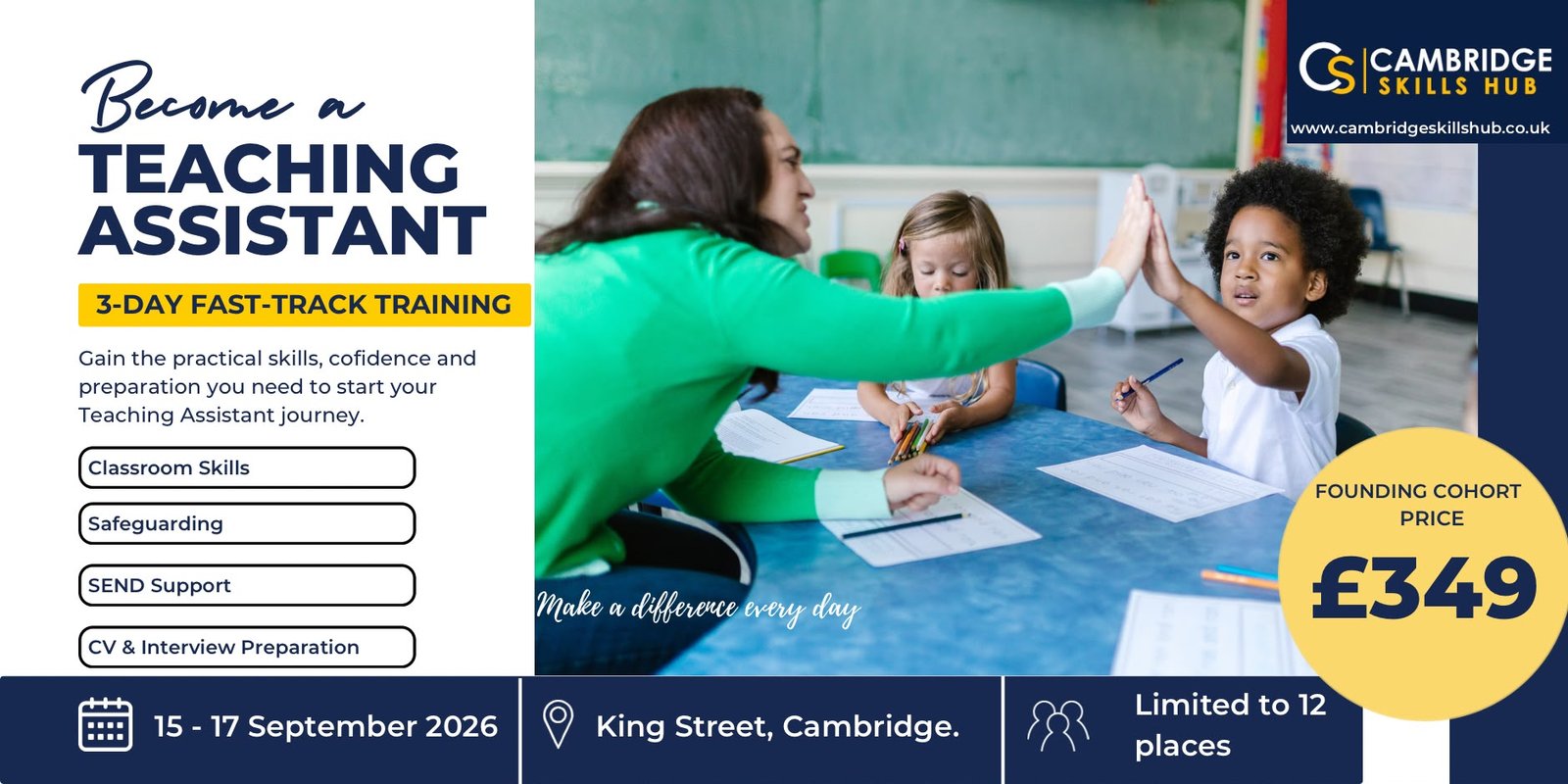 3-Day Fast-Track Teaching Assistant Training poster